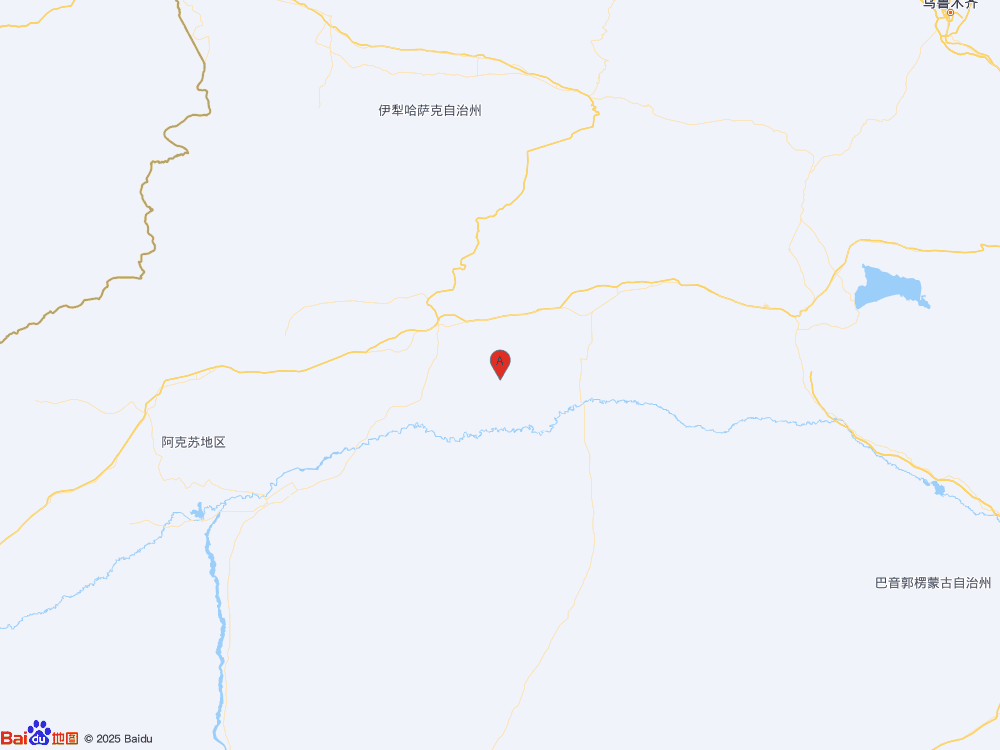新疆阿克苏地区库车市（北纬41.38度，东经83.48度）发生3.4级地震