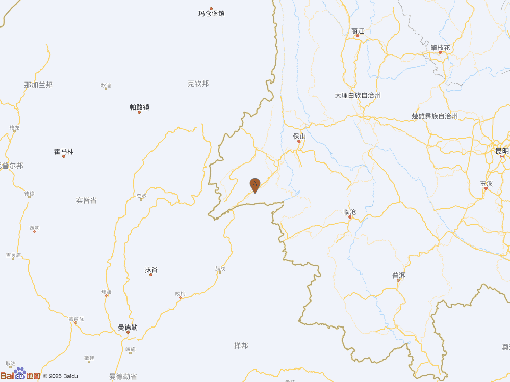 云南德宏州芒市（北纬24.33度，东经98.38度）发生3.2级地震